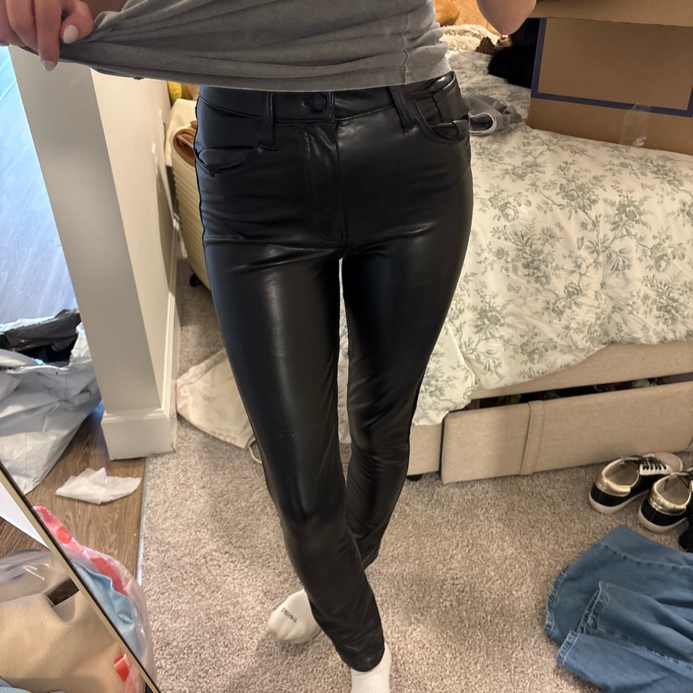 Abercrombie & Fitch Black Faux Leather Pants